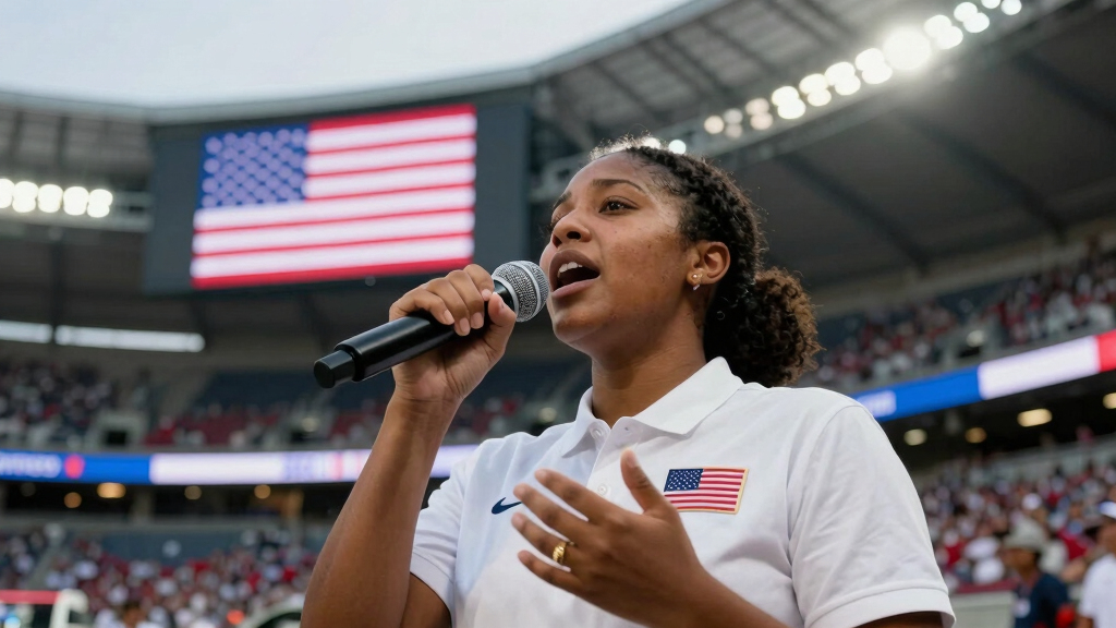 United States’ National Anthem at Seattle Stadium Before Round of 16 Match vs Belgium