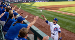 Chicago Cubs Outfielder Ian Happ Tossed A Ball To The Fans With $300 Wrapped Around It To Buy Beers For A Bunch Of Fans