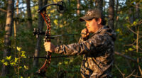 Compound Bowhunter Tags 22-Point Velvet Buck Before His Wife Could Get A Shot With Her Recurve