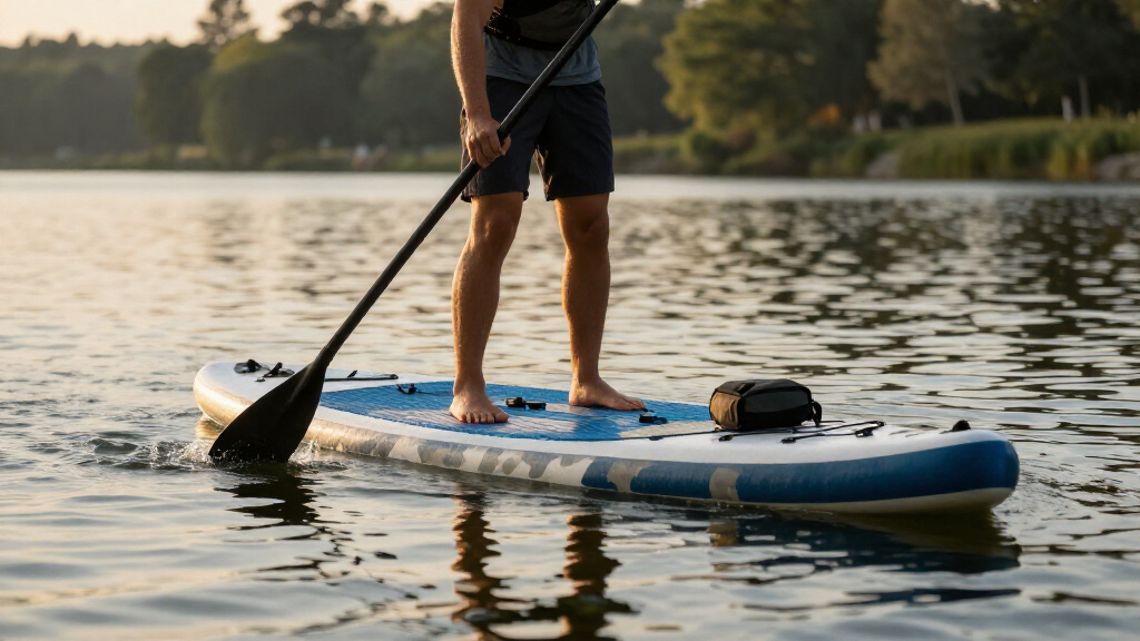 11' X 33" FunWater Inflatable Stand-Up Paddle Board Set (Camo) $80 + Free S&H