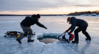 My Ice Fishing Buddies And I Got Trapped On The Water. One Of Us Didn’t Make It
